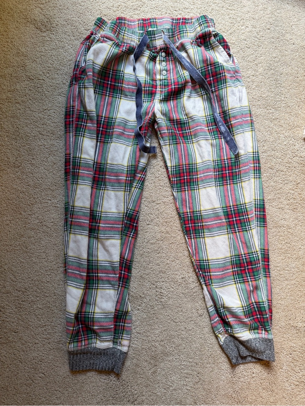 aerie Red, Green & White Plaid Sleep Pants